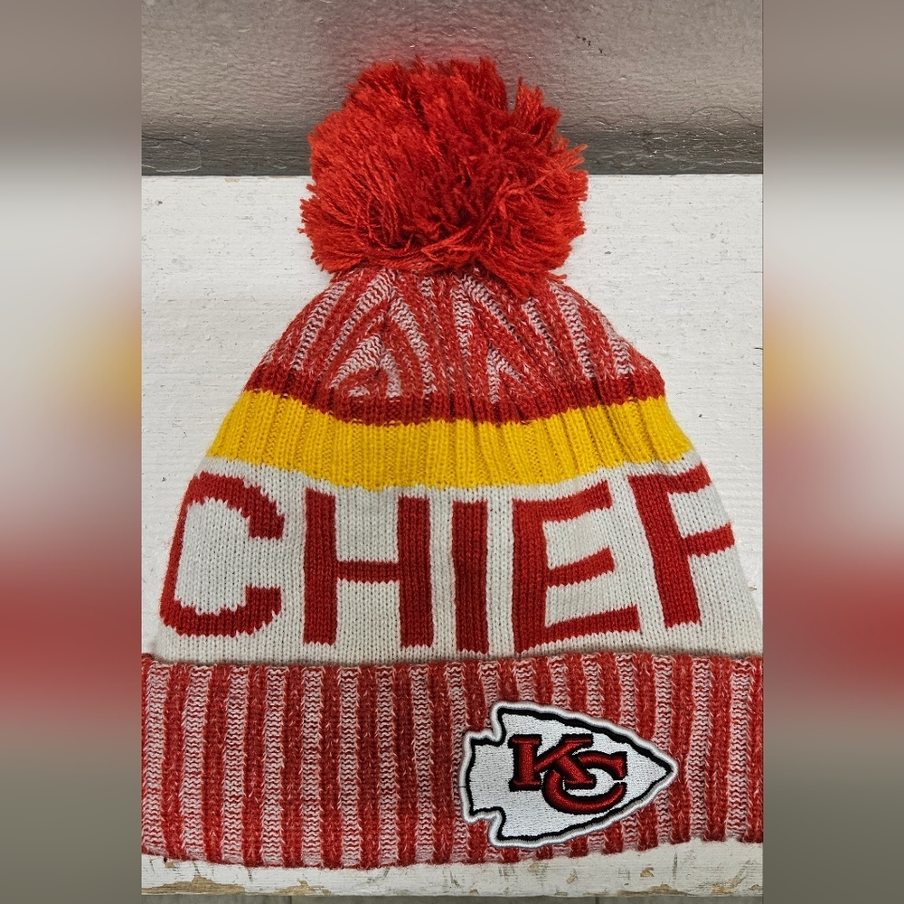 Chiefs Red and Yellow Knit Beanie